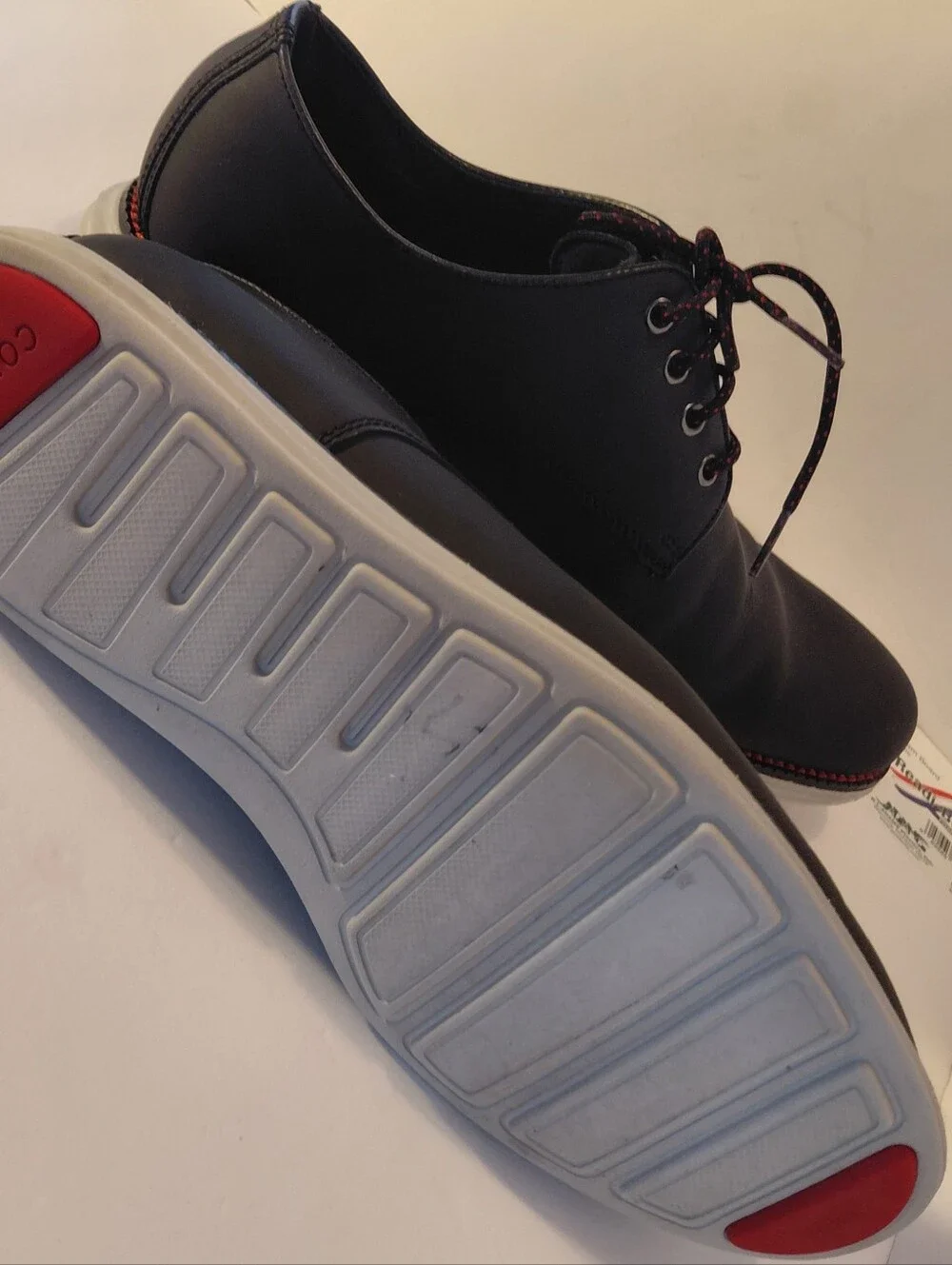 Cole Haan Black Grand OS Derby Shoes with Contrast Stitching